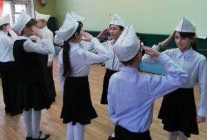Смотр строя и песни в Православной гимназии «София» г. Клина