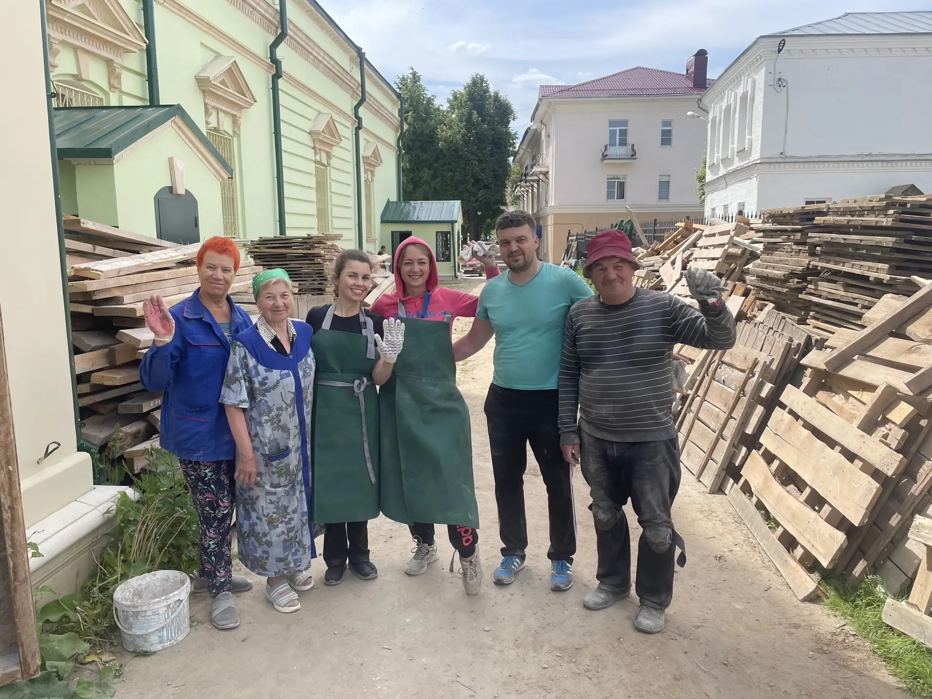 Подготовка четверика Троицкого собора города Клина к заключительной стадии реставрации